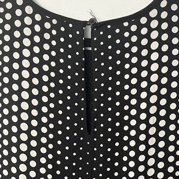 Michael Kors Size 16 Maxi Dress Arailia Asymmetrical Hem Polka Dot Casual Office - Picture 6 of 15